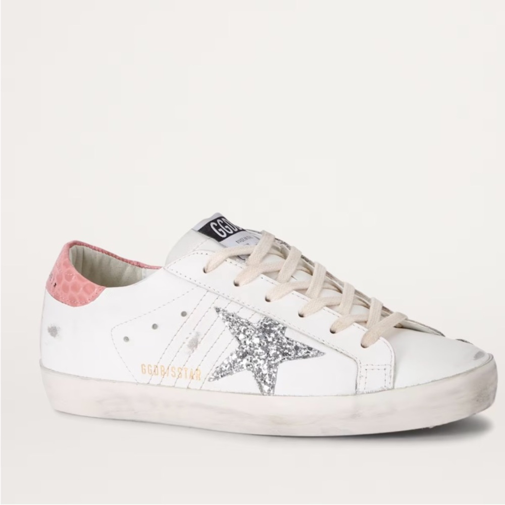 GOLDEN GOOSE
Leather Croc-Embossed Super-Star Sneakers - Picture 1 of 8